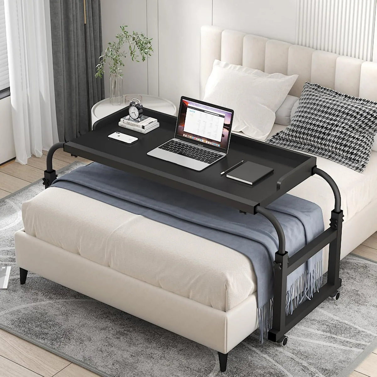 Laptop – z biurkiem, na kółkach, 210 cm, 95 cm
