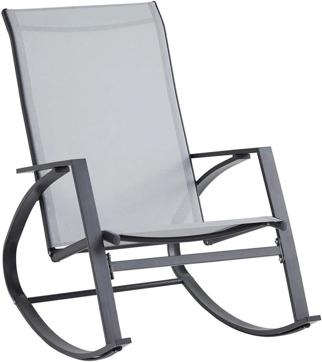 Fotel bujany: RE7190, ze stali, do użytku domowego, 94 × 104 × 60 cm, antracytowy