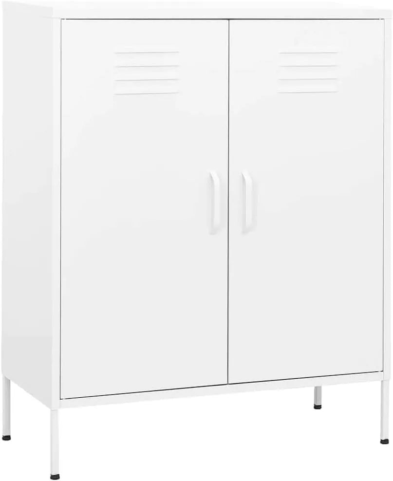 Szafka: 80 × 35 × 101, 5 cm, biały, z metalu