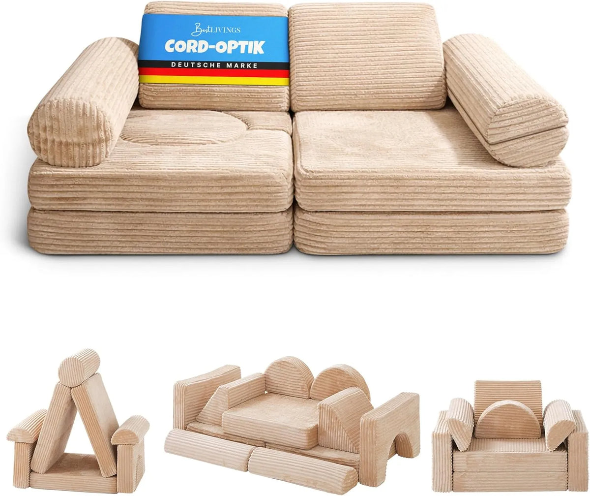 Sofa – modułowa konstrukcja, beżowy