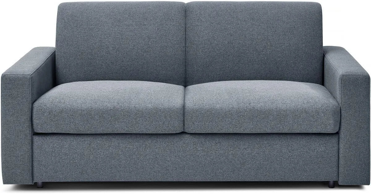 Sofa rozkładana i sofa z funkcją spania: tapicerka materiałowa, 2-osobowa, 120 cm, szary, tapicerka materiałowa