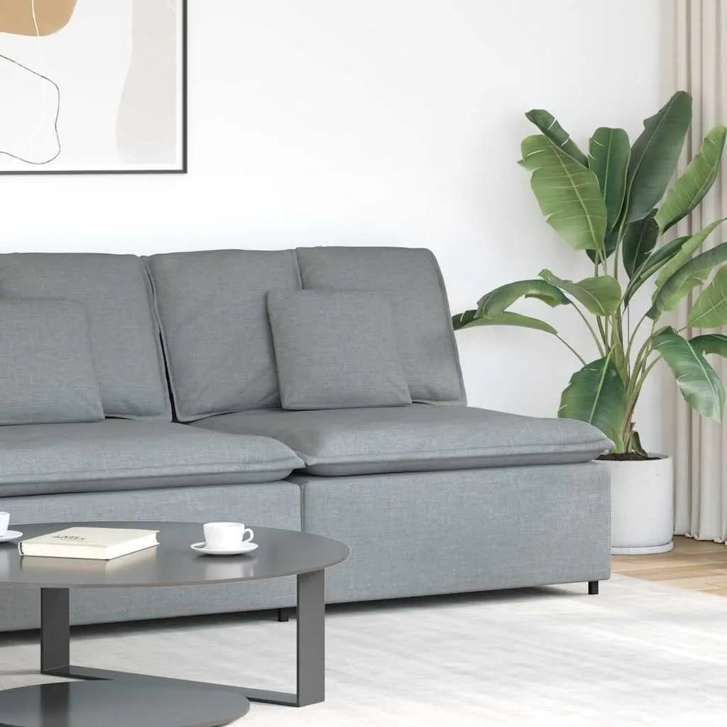Sofa narożna – modułowa konstrukcja, kompaktowa konstrukcja, z poduszkami, 100 cm, z metalu