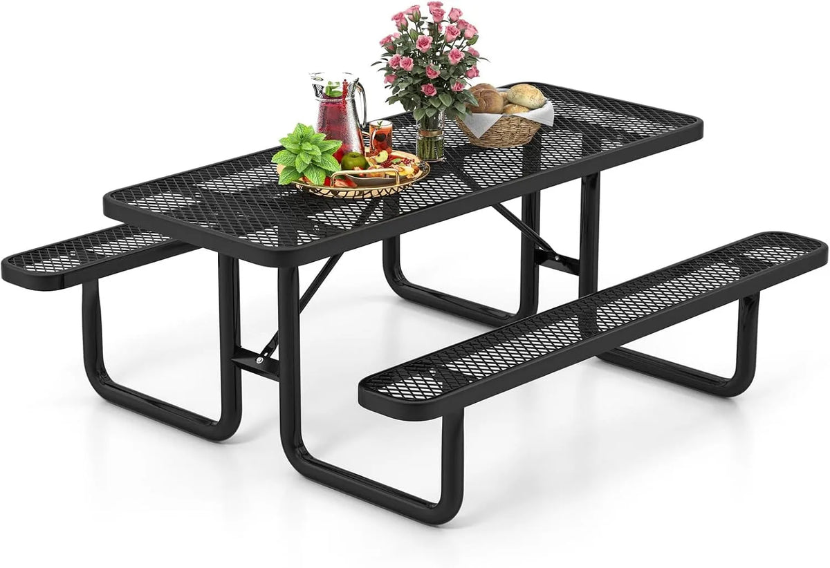 COSTWAY Zestaw do namiotu piwnego 184 cm – odporny na warunki atmosferyczne, czarny, z metalu