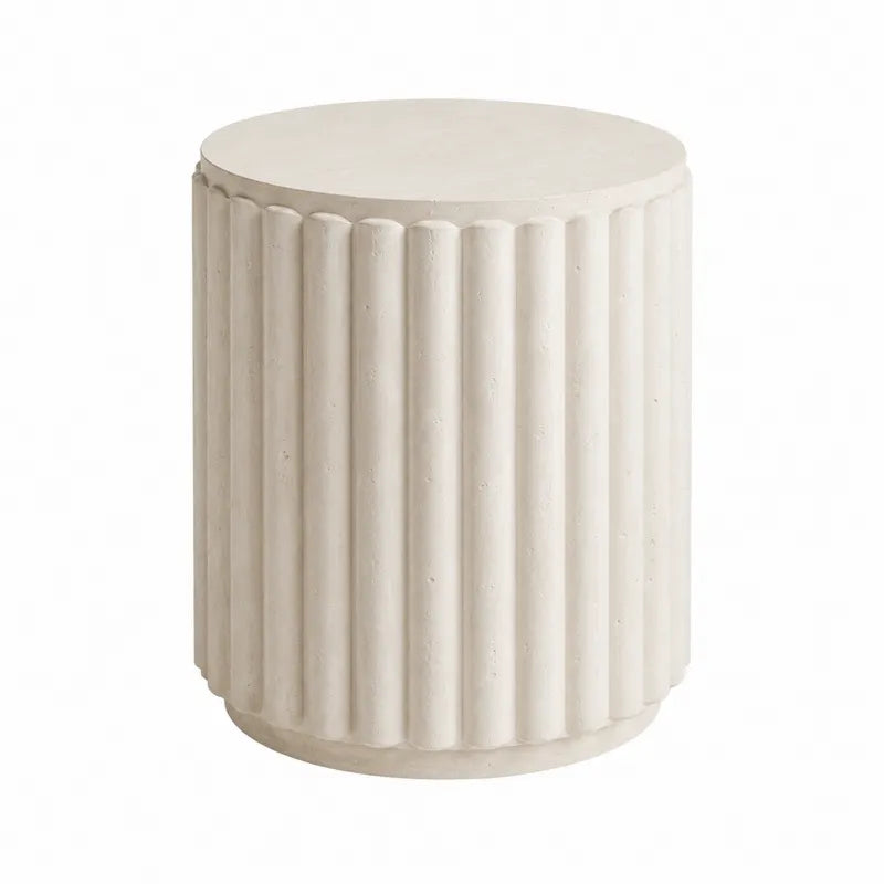 Betonowy stolik zewnętrzny beżowy 35 cm