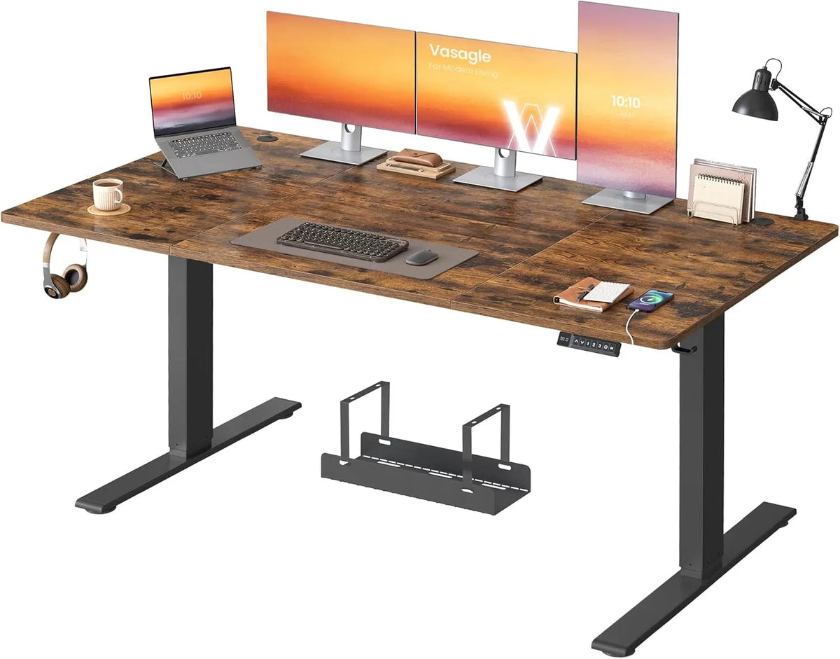 VASAGLE LSD148KD02 Biurko i stół komputerowy: USB-C, z portem USB, 180 × 80 cm