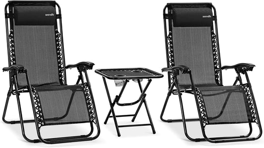 Zero Gravity Lounge Chair – pozycja zero gravity, regulowana konstrukcja, wentylacja siatkowa, czarny