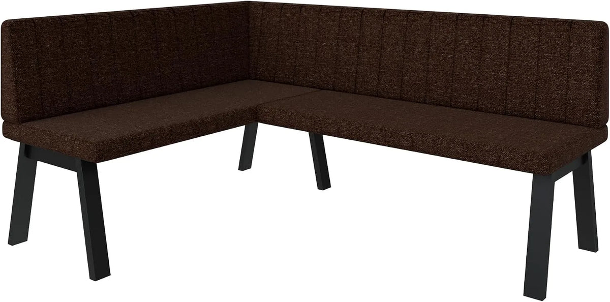 Ławka narożna Akiko Metal A — z metalu, lewy Narożnik i sofa w kształcie L, 128 × 168
