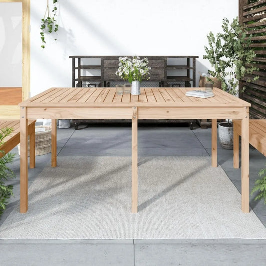 Stół ogrodowy i stół tarasowy z litego drewna sosnowego – z drewna, 159, 5 × 82, 5 × 76 cm