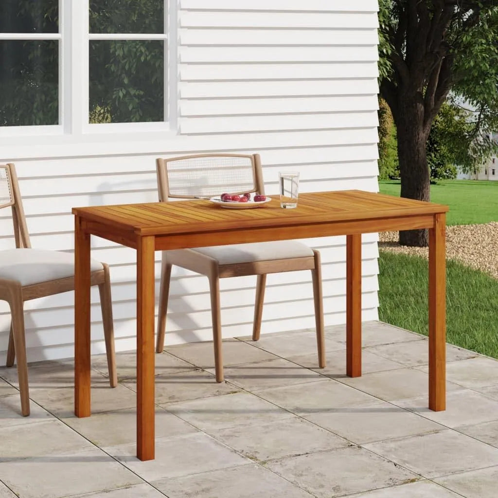 Stół ogrodowy i stół tarasowy z litego drewna akacjowego – z drewna, odporny na warunki atmosferyczne, 110 × 55 × 67 cm