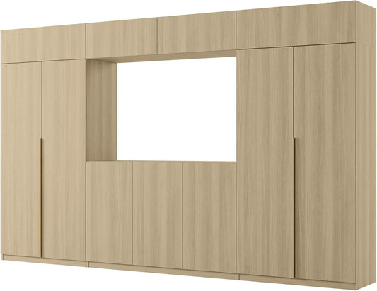 Meblościanka do salonu Atrium — RTV, z szufladami, 385 × 240 × 54 cm