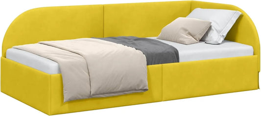 Sofa narożna – tapicerka aksamitna, 80 cm, 200 cm