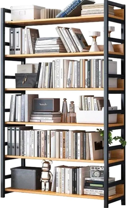 Regał na książki i regał stojący na książki segregatory wysoki szafka loft metalowa rama styl – 174 × 80 × 30 cm