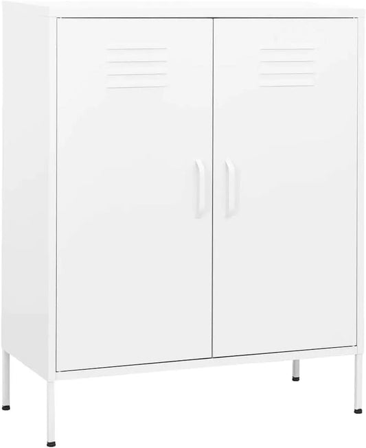 Szafka: 80 × 35 × 101, 5 cm, biały, z metalu