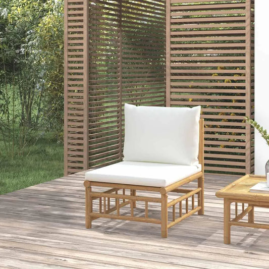 Sofa ogrodowa i sofa wypoczynkowa na taras – modułowa konstrukcja, z poduszkami, 55 × 69 × 65 cm, biały