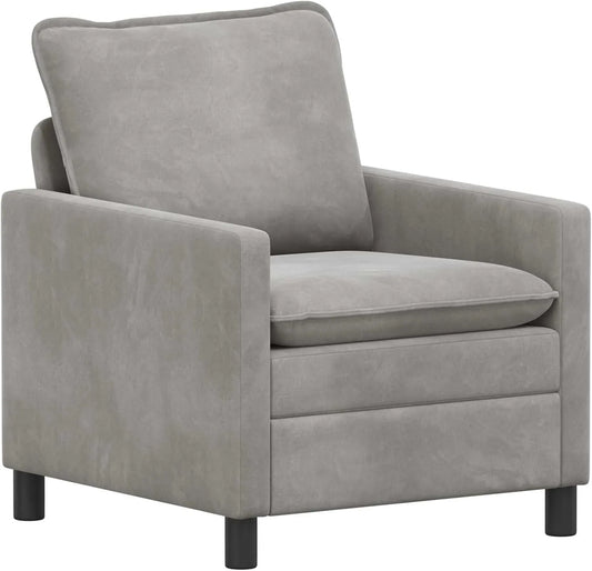Sofa — z podłokietnikami, tapicerka aksamitna, 76 × 81 × 87, 5 cm