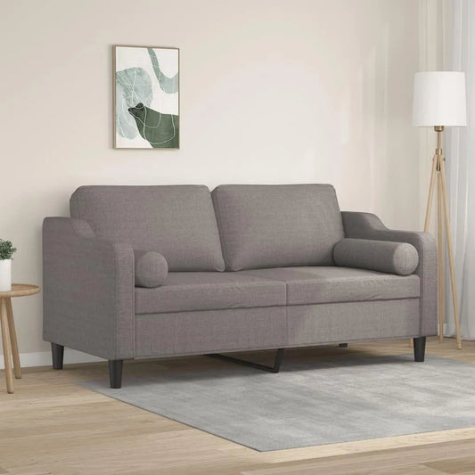 Sofa: z poduszkami, 140 cm, szary
