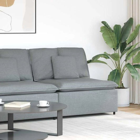 Sofa narożna – modułowa konstrukcja, kompaktowa konstrukcja, z poduszkami, 100 cm, z metalu