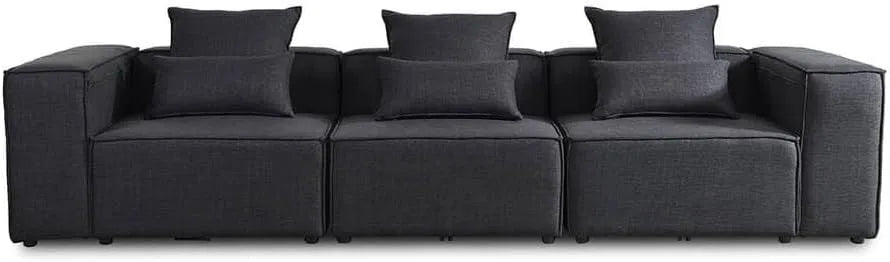 Sofa narożna: modułowa konstrukcja, z poduszkami, 327 × 70 × 120 cm, 46 cm, 80 cm