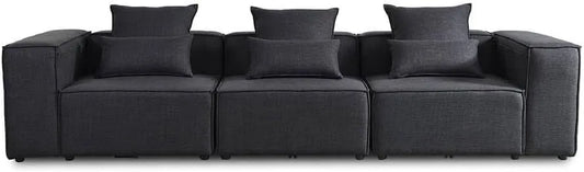 Sofa narożna: modułowa konstrukcja, z poduszkami, 327 × 70 × 120 cm, 46 cm, 80 cm