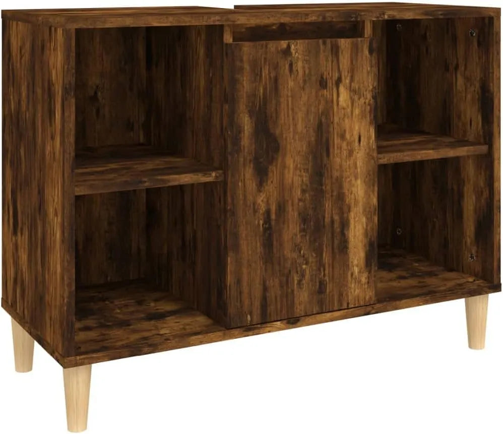 Szafka pod umywalkę – z drewna, 80 × 33 × 60 cm, 80 cm, 5 p