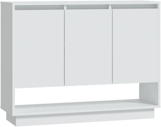 Biały kredens 97x31x75 cm Płyta wiórowa – 97 × 31 × 75 cm